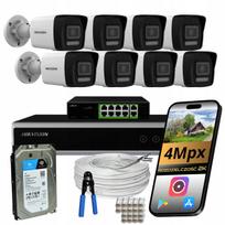 Vaizdo stebėjimo rinkinys HIKVISION, 8 IP POE kameros, 4 Mpx, IR/LED, 1TB