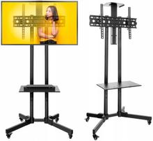 Mobilus televizoriaus stovas 32–70" su reguliuojamomis lentynomis