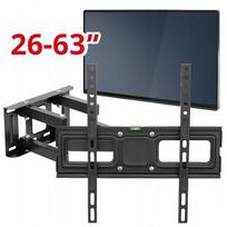 Sukiojamas televizoriaus laikiklis 26–63" VESA iki 400 mm su tvirtinimo varžtais ir horizontu