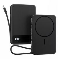 Nešiojama baterija su MagSafe, 10000 mAh, 15 W greitas įkrovimas, USB-C, Lightning, belaidė indukcinė