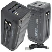 Išorinė baterija 50000mAh, 4×USB, USB-C, greitas įkrovimas