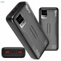 Išorinė baterija 20000mAh, USB-C PD 20W, QC 22.5W, greitas įkrovimas