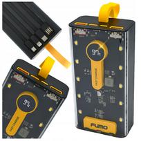 Išorinė baterija FUMO PRO 20000 mAh, greitas įkrovimas, USB-C, su laidais