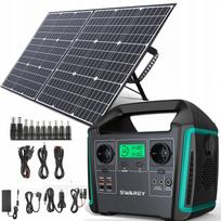 Nešiojama saulės baterija 1000W, 201600mAh, QC3.0, Type-C, PD65W, 100W saulės įkrova