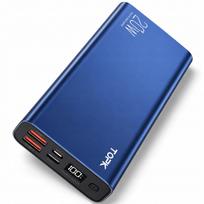 Išorinė baterija TOPK, 20000 mAh, 20W, USB-C, USB-A, greitas įkrovimas
