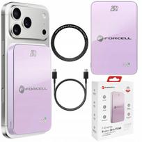Magnetinė išorinė baterija 10000mAh, 20W, MagSafe 15W, violetinė
