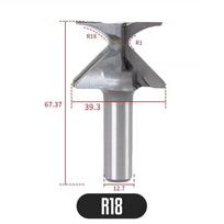 Integruotas profiliavimo frezos antgalis R18/R30 Frezos antgaliai medinėms durims/sieninėms spintelėms 1/2 colio/12 mm kotas profesionaliam medžio apdirbimui R18