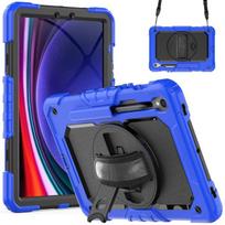For Samsung Galaxy Tab S9 / S9 FE / S10 FE Lucky Wheel Grip Silicone Hybrid PC Tablet Case with Shoulder Strap For Samsung Galaxy Tab S9 / S9 FE / S10 FE juoda