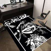 1 vnt. Gorillaz kilimas, biuro kilimėlis, lauko kilimėlis, namų dekoras, zoninis kilimas, festivalis 60cm by 90cm gray