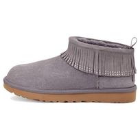 UGG Women's Ultra Mini Fringe Bling Purple Grey Boots 1121576-SHA 36 gray