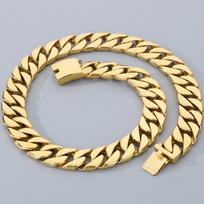 Vyriškas nerūdijančio plieno kubietiško pynimo grandinėlės vėrinys Hip Hop 20 mm pločio virvės tipo čokeris vyrui Punk Rock gotikinio stiliaus gatvės mados papuošalas dovana 55CM auksas