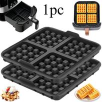 Square Waffle Maker Mold for Air Fryer, Non-Stick Baking Tray Compatible with 4-7QT,for Belgian Waffles,Pancakes,Dishwasher Safe juoda