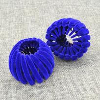 Women Hairclip Bird Nest Shape Hair Straightener High Ponytail Fixed Headband Lazy Person Grabbing Clip Plush Hair Accessories blue