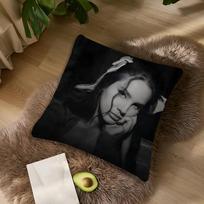 Singer L-Lana D-Del R-Rey Tough Ultraviolence For Bedroom Car Coffee Shop Room Soft And Living Room Sofa Decorative Pillow Case Peach skin 18*18(CM)-1Pcs brown