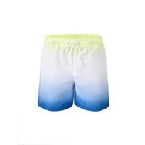 Gradual change surf swimming trunks men's adult anti-embarrassment double-layer boxer shorts sports casual beach pants XS white