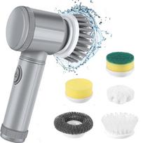 5-in-1 Elektrinis valymo šepetėlis Įkraunamas Elektrinis besisukantis šveitiklis Elektrinis batų poliruoklis Virtuvė pilka