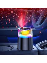 Išmanusis automobilio oro gaiviklis su RGB aplinkos apšvietimu, „Galaxy Cloud“ rūkas, automatinis įjungimas/išjungimas, įmontuota baterija, automobilio aromato difuzorius, namams, biurui juoda
