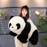 Simuliacinė vakarėlio miela didelė panda pliušinė žaislinė lėlė lėlė pagalvė-mėtyklė lėlė vaikams ir mergaitėms dovanų žaislas 30Cm juoda