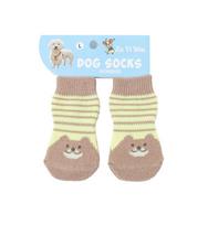 Aukštos kokybės neslystančios kojinės augintiniams: Šiltos medvilninės šlepetės mažiems šunims L (4.5cm paw width, 12-22 lbs) white
