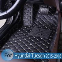 Esteiras do assoalho carro para hyundai tucson 2015 2016 2017 2018 acessórios interiores do carro fio loop front 1pcs black red