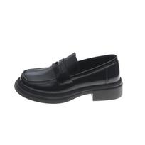 Brown Loafers Women Japanese School Students  Uniform Shoes Round Toe Women Girls Retro Round Toe Lolita Cosplay Shoes Size 42 for daily use 35 black