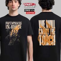 Motionless In White Carry The Torch T-Shirt, Heavy Metal Band Tour Shirt Unisex T-Shirt XXXXL brown