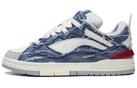 Li Ning Wave Golden Low top Skateboard Shoes Men's Blue White AECS073-10 41