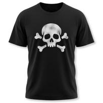 Skull & Crossbones T-Shirt | Pirate Jolly Roger Distressed Graffiti Graphic Tee XXXL black