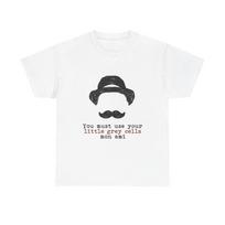 Agatha Christie Hercule Poirot - Little Grey Cells Shirt, Graphic Tee, Unisex Heavy Cotton T-Shirt, Retro Style Gift 120 black