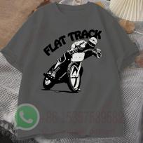 Flat Track Motorcycle Racing Tshirt Mens Tracksuit Cotton Casual Sportswear Crew Neck Pullover Short Sleeve Summer Streetwear 4XL black