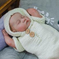 49 cm NPK silikoninio vinilo Reborn Baby megzto audinio lėlės vonios žaislas gyvas, tikras minkštas prisilietimas gray