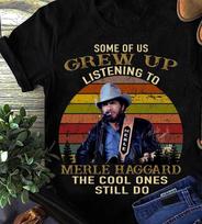 Merle Haggard Singer T-shirt Black Cotton Tee All Sizes S-5XL DP1243 Unisex T-Shirt L brown