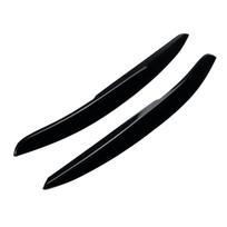 Car Front Headlights Eyebrow Eyelids Trim Stickers Cover For VW Polo Mk5 6R 2010 2011 2012 2013 2014 2015-2017 Headlamp Eyebrow gray