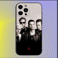 D-Depeche band M-ModeS Phone Case For iPhone 16,15,14,13,12,11,Pro,X,XS,Max,XR,Plus,Mini Soft Black Cover iPhone16 gray