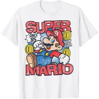Super Mario Bros Grybų Karalystė Nuo '85 M. Vintažiniai Marškinėliai XXXL balta