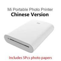 Original Portable MIJIA Pocket Photo Printer Wireless Bluetooth Thermal Print AR Video Mijia ZINK Self-adhesive Color CN