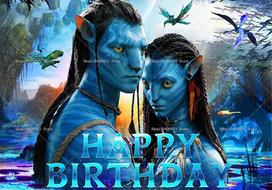 Avatar Na'vi Character Backdrop Pandora Fantasy World Kids Birthday Party Decor Baby Shower Background Banner Supplies 47.2x31.5inch/120*80cm black
