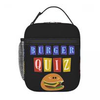 Burger Quizz New Logo Insulated Lunch Bag for Women Kids Portable Food Boxes Thermal Lunch Box Tote One Size black