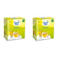 Sugar Free Natura Zero Calorie Sweetener 100 Sachets Pack of 2 | Equivalent to 1Kg Sugar | Heat-Stable, Safe & Sweet 75g yellow