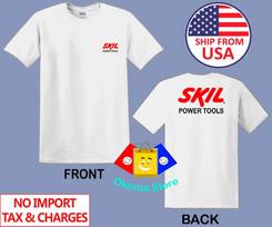SKIL Power Tools Men's White Size S to 3XL 4XL gray