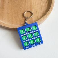 1/4pcs Tic Tac Toe Game Keychain Kids Educational Toy Birthday Party Favors for guest Goodie Bag Pinata Filler Classroom Prizes brown