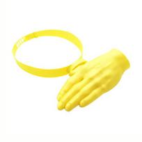 Palm-Sized Sun Hat, Funny 3D Hand Shaped Sun Protection Visor, Hands-Free Shade Hat for Beach, Party, Outdoor Gardening, Fishing geltona