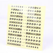 Fretboard Fret Map Acoustic Electric Guitar Note Scales Stickers for Beginners beige