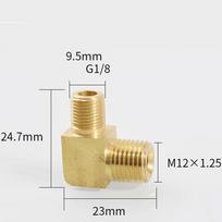 M12 M14 M16 M18 Metric 1/8  1/4  3/8  1/2  BSP Male 90 Degree Elbow Brass Pipe Fitting Connector Coupler Water Gas Oil Elbow Male&Square