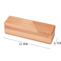 Wooden Puzzle Magic Box Secret Hiding Storage Unlock Brain Games For Adults And Kids Birthday Valentine's Day Party Favors Gifts beige