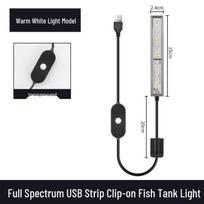 LED USB Aquarium Light with Timer & Multi-Color Options for Plants & Turtles white