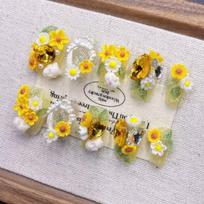 Handmade Short Length Press-On Nails With Cute Yellow Moon Rabbit Design Women Girls Natural Look Wearable Art Medium yellow