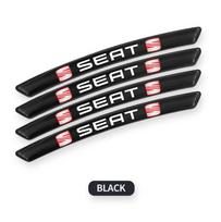 4 vnt. Aliuminio Logotipo Automobilio Ratlankio Stebulės Lipdukas Automobilio Dekoracija SEAT Ibiza Leon Arona Ateca Tarraco Alhambra Cupra white