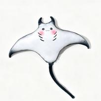 Jūrinių gyvūnų pliušiniai žaislai Manta ray pliušinis žaislas Mėlynadėskė dygliuotoji raja lėlė Velniažuvė pagalvė žaislas Vaikams ir biologijos entuziastams white