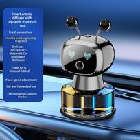 Smart Car Air Freshener Rechargeable Car Aroma Diffuser Smart Eyes 4 Levels Of Adjustable Intelligent Car Diffuser A3 black